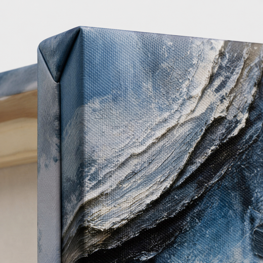 Blue Between Stones | Canvas — edge close-up