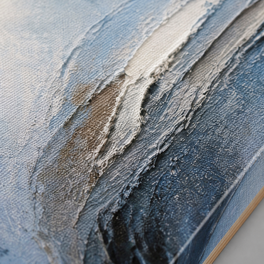 Blue Between Stones | Canvas — surface close-up
