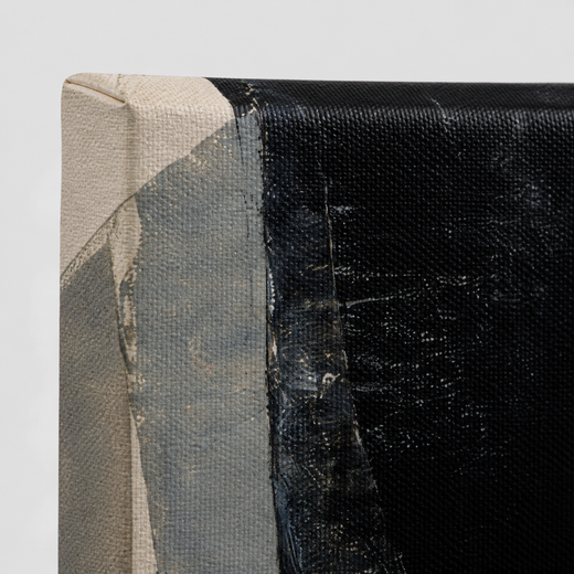 Black on Chalk | Canvas — edge close-up