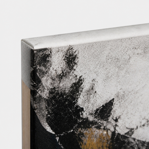Blue Fault | Canvas — edge close-up