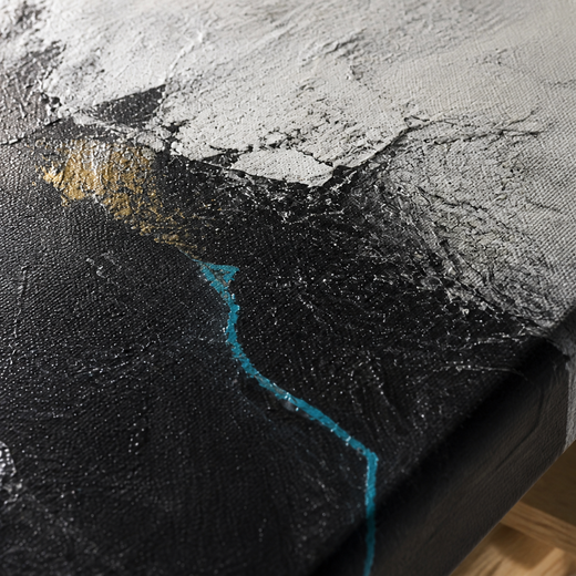 Blue Fault | Canvas — surface close-up
