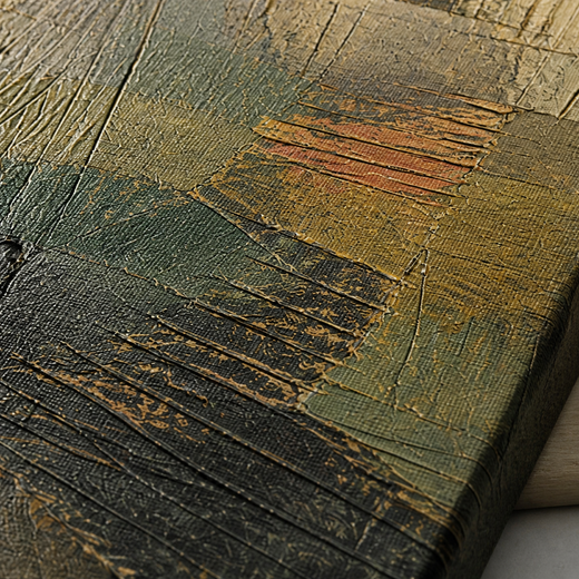 Under the Ochre | Canvas — surface close-up