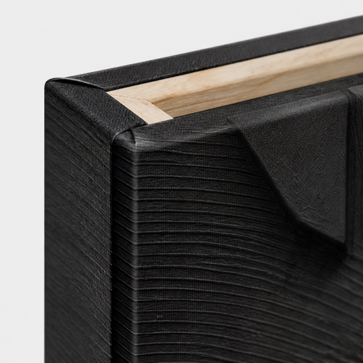 Curves in Charcoal | Canvas — edge close-up