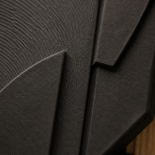 Curves in Charcoal | Canvas — surface close-up