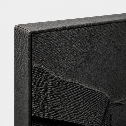 Charcoal Relief | Canvas — edge close-up
