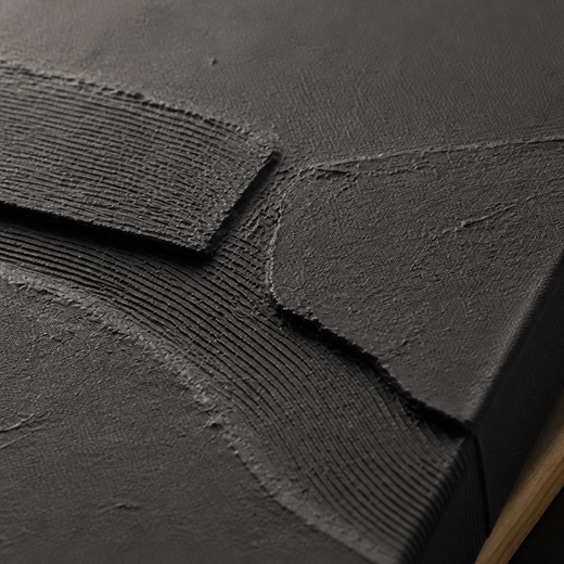 Charcoal Relief | Canvas — surface close-up