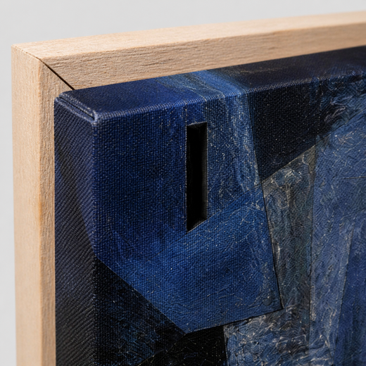 Cobalt After Dark | Canvas — edge close-up