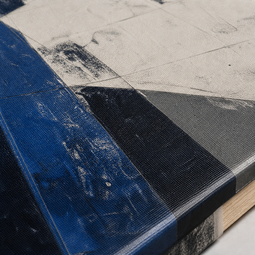 Cobalt After Dark | Canvas — surface close-up