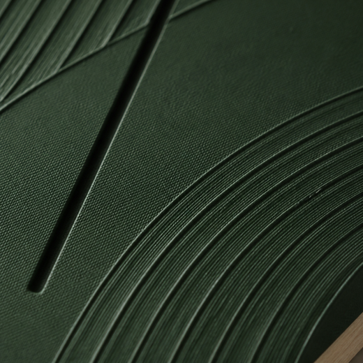 Lines Through Olive | Canvas — surface close-up