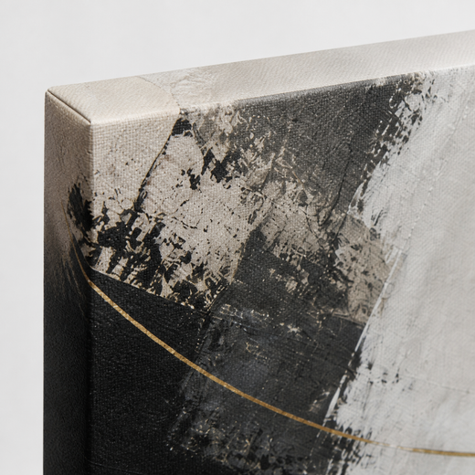 Black Takes a Turn | Canvas — edge close-up
