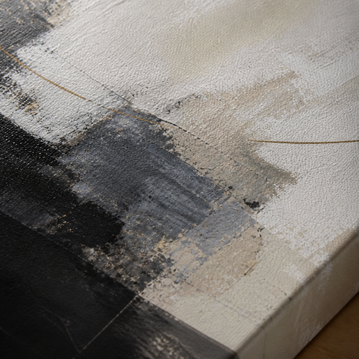 Black Takes a Turn | Canvas — surface close-up