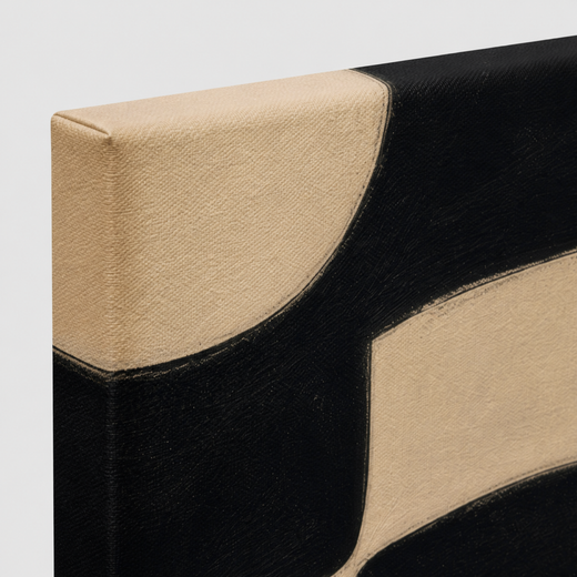 Cream Cutouts | Canvas — edge close-up