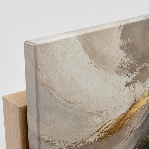 Swept in Ochre | Canvas — edge close-up