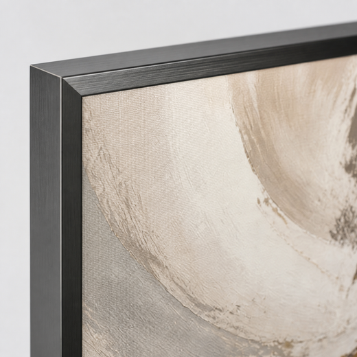 Swept in Ochre | Metal Framed — edge close-up