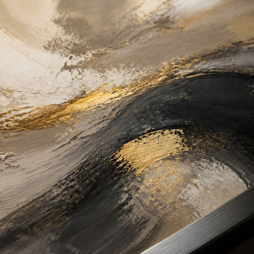 Swept in Ochre | Metal Framed — surface close-up