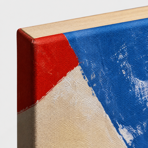 Red Meets Blue | Canvas — edge close-up