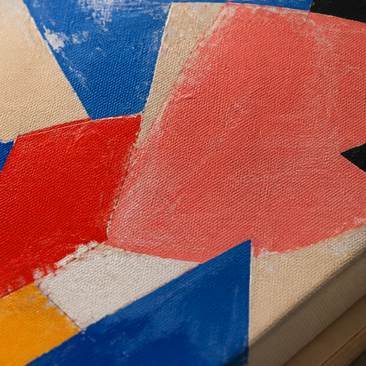 Red Meets Blue | Canvas — surface close-up