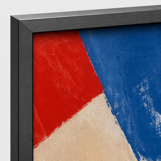 Red Meets Blue | Metal Framed — edge close-up