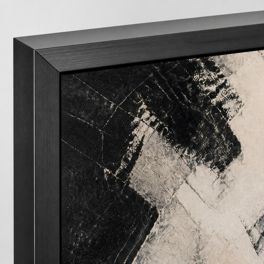 Light Through Black | Metal Framed — edge close-up