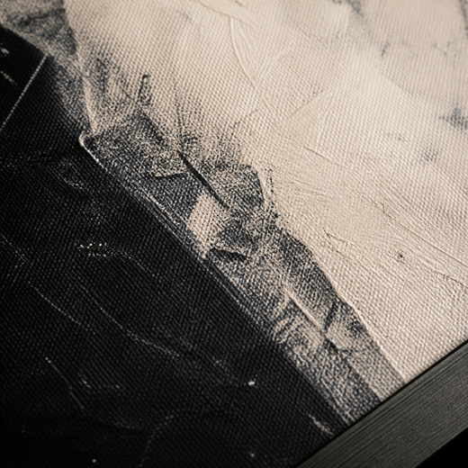 Light Through Black | Metal Framed — surface close-up