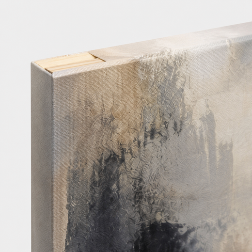 Grey Drifts | Canvas — edge close-up