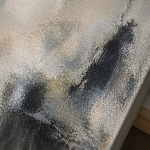 Grey Drifts | Canvas — surface close-up