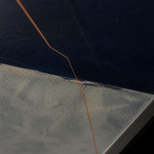 A Fine Orange Line | Metal Framed — surface close-up