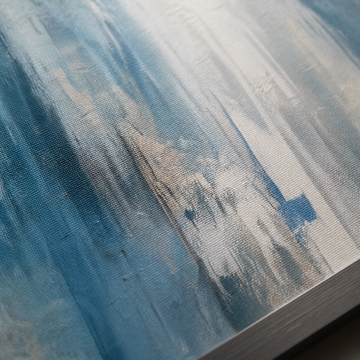 Blue, Softly | Metal Framed — surface close-up