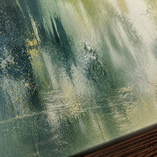 Forest After Rain | Framed Canvas — surface close-up