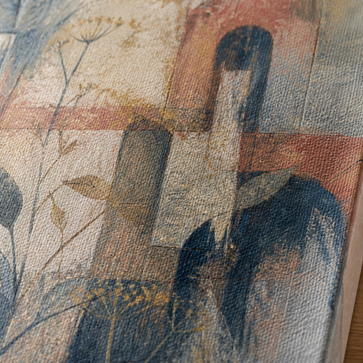 An Overgrown Garden | Canvas — surface close-up