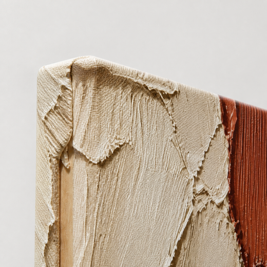 Earth in Pieces | Canvas — edge close-up