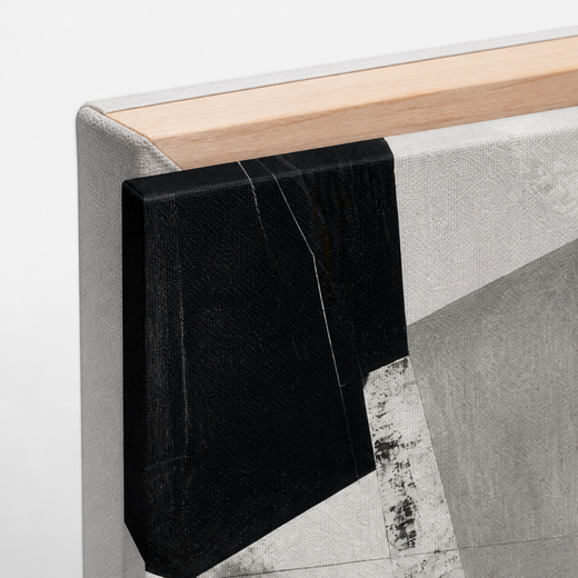 Folded in Black | Canvas — edge close-up