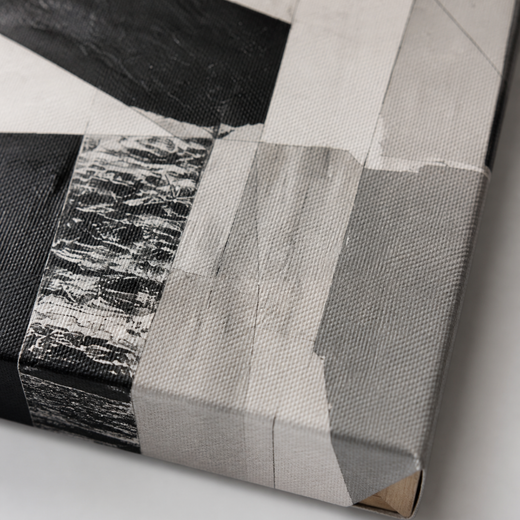 Folded in Black | Canvas — surface close-up