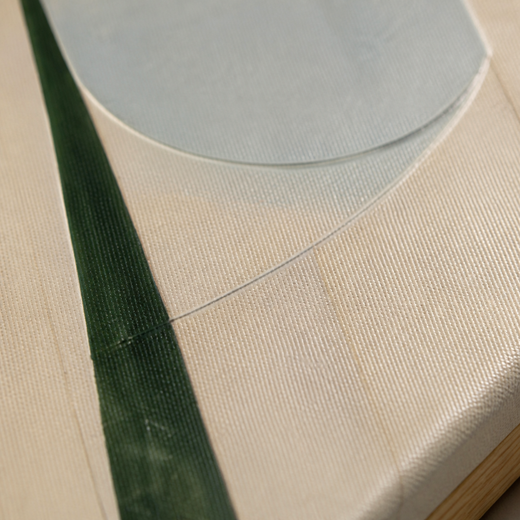 The Small Blue Curve | Canvas — surface close-up
