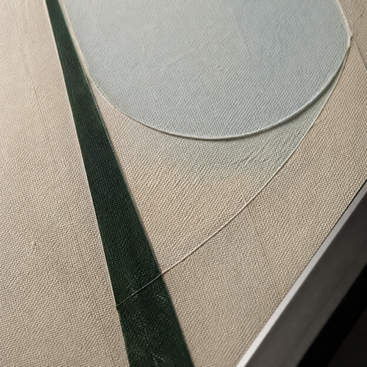 The Small Blue Curve | Metal Framed — surface close-up