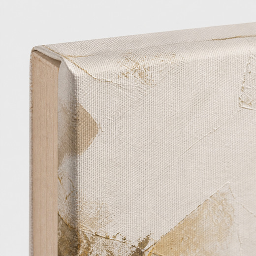 Where Ochre Meets Black | Canvas — edge close-up