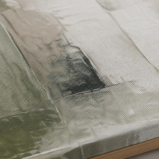 Green in the Mist | Canvas — surface close-up
