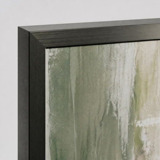 Green in the Mist | Metal Framed — edge close-up