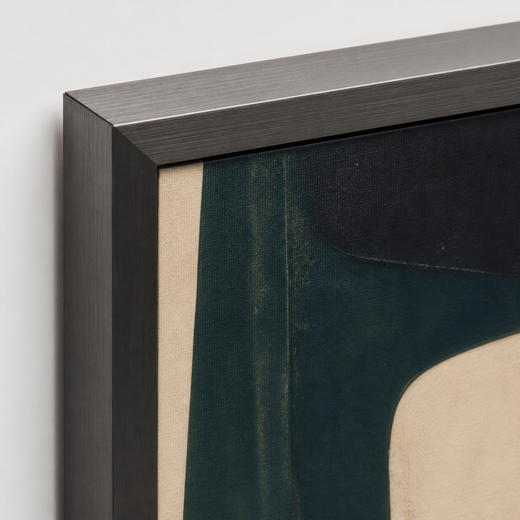 Stacked in Teal | Metal Framed — edge close-up