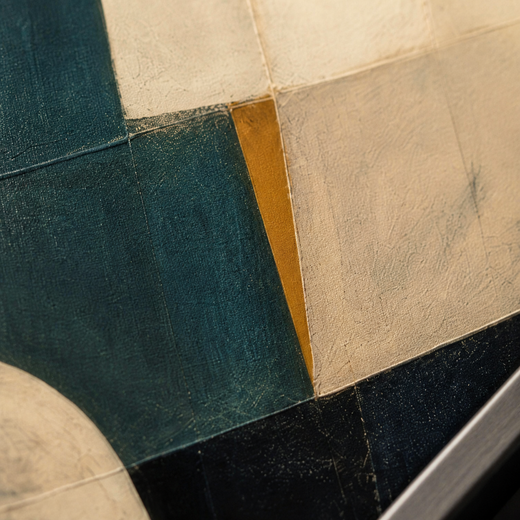 Stacked in Teal | Metal Framed — surface close-up