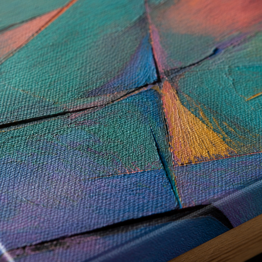 Across the Turquoise | Canvas — surface close-up
