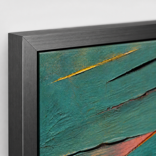 Across the Turquoise | Metal Framed — edge close-up