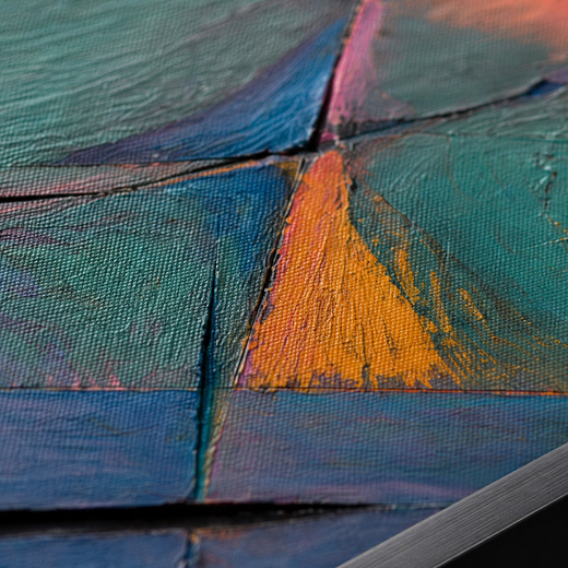 Across the Turquoise | Metal Framed — surface close-up