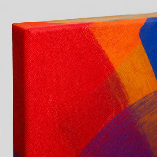 Red, Blue, Yellow | Canvas — edge close-up