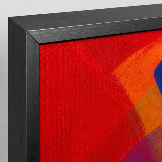 Red, Blue, Yellow | Metal Framed — edge close-up