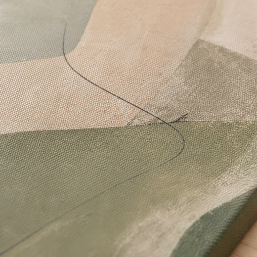 Green in Good Company | Canvas — surface close-up