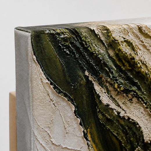 Between Stone and Green | Canvas — edge close-up