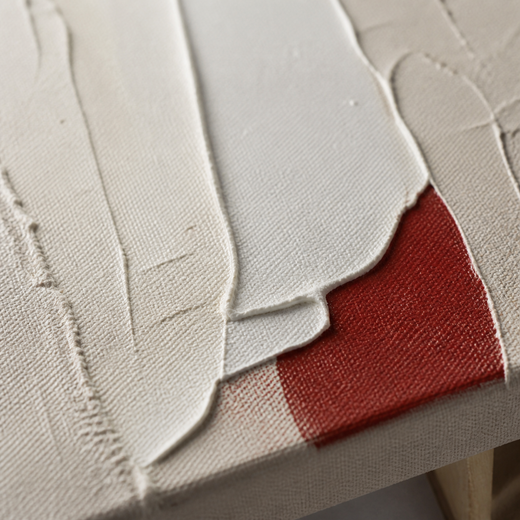 One Red Opening | Canvas — surface close-up