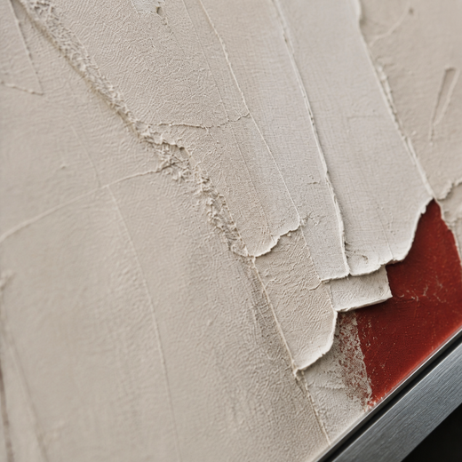 One Red Opening | Metal Framed — surface close-up