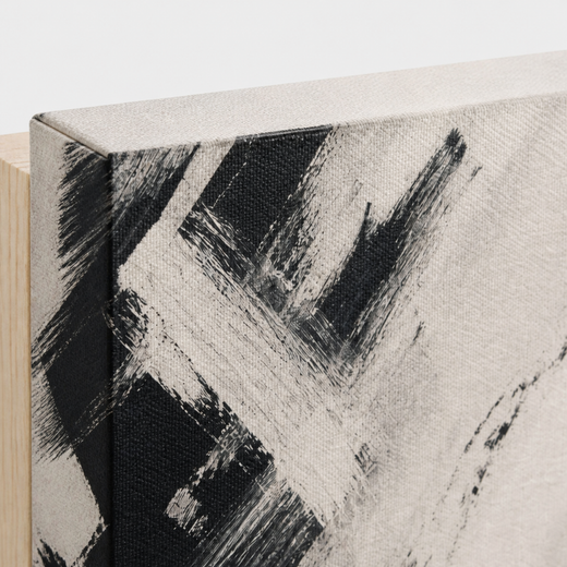 Quick in Black | Canvas — edge close-up